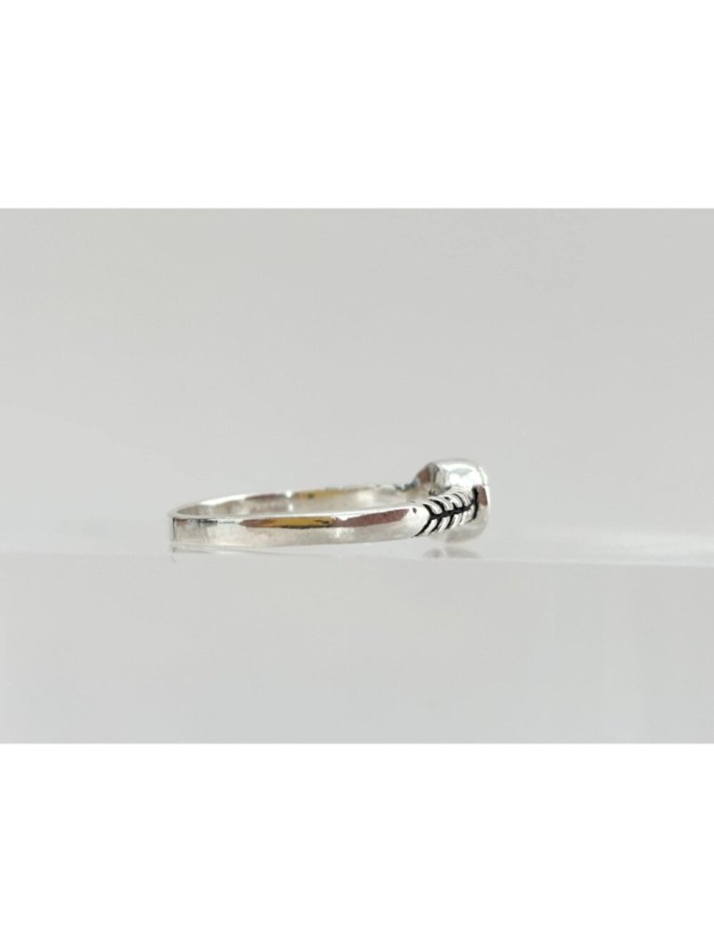 Aquamarine Gemstone Braided Solitaire Sterling Silver 925 Vintage Ring - sz 8.75 - Picture 5 of 14